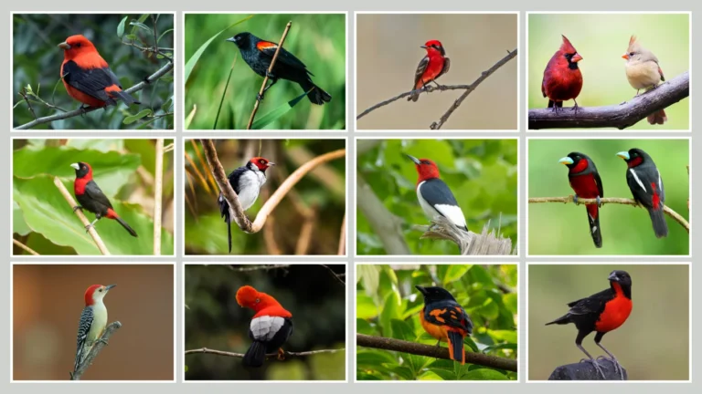 18 Red and Black Birds Identification with Pictures