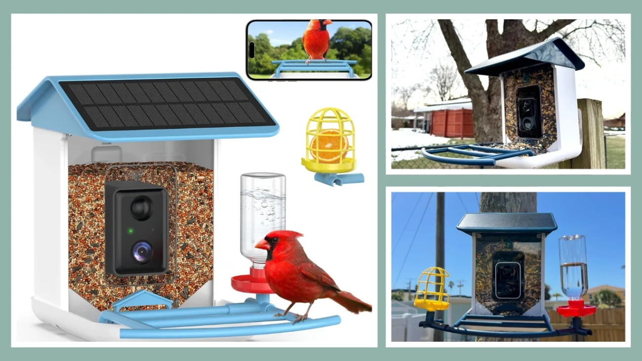 BROAIMX Bird Feeder with Camera - Best for Free AI and Two-Way Audio
