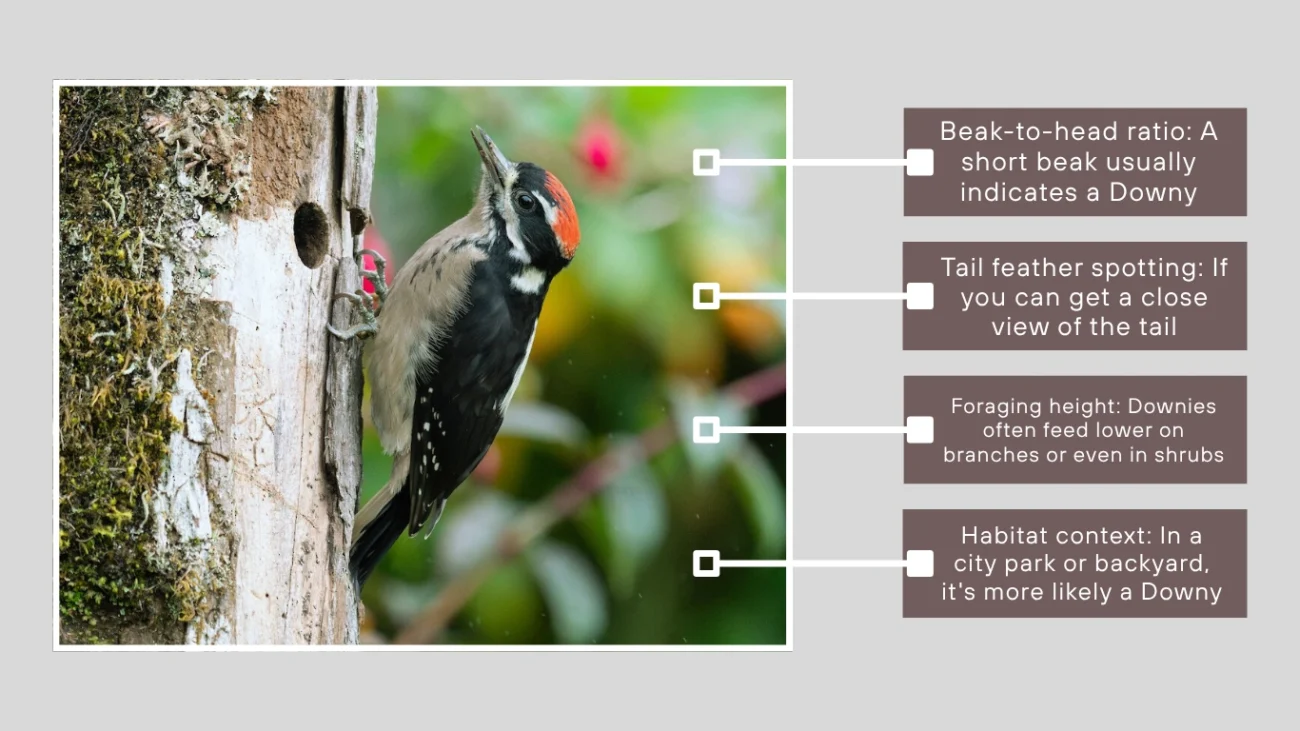 Hairy Woodpecker vs Downy Woodpecker