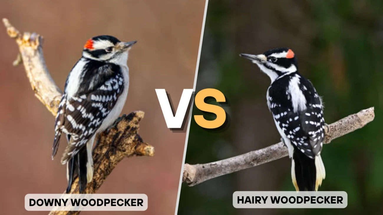 Physical Differences Between Hairy and Downy Woodpeckers