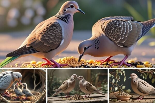 Mourning Doves Eat