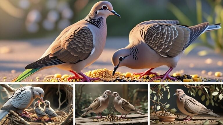 Mourning Doves Eat