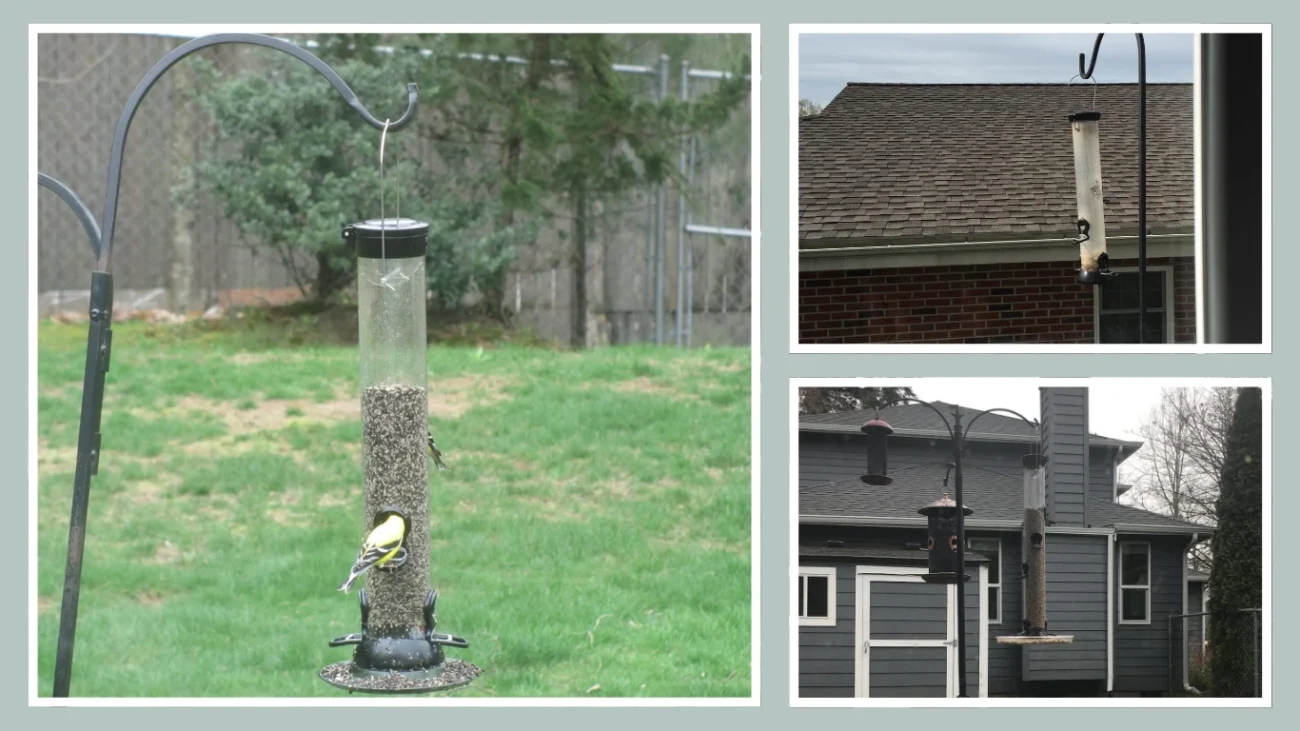 Droll Yankees 18-inch Onyx Mixed Seed Tube Bird Feeder with Removable Base