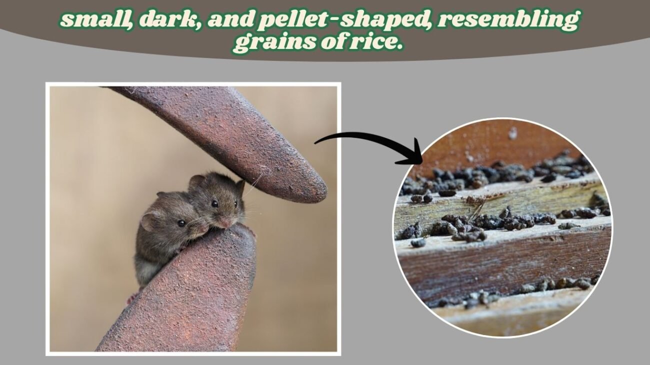 What does house mouse poop look like?