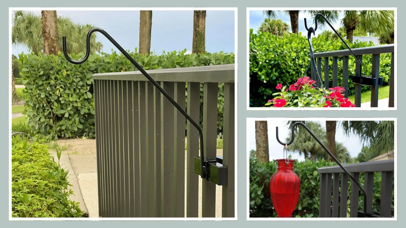 Hold It Mate Multi Use Hook, Hang Flower Baskets Chimes Bird Feeder