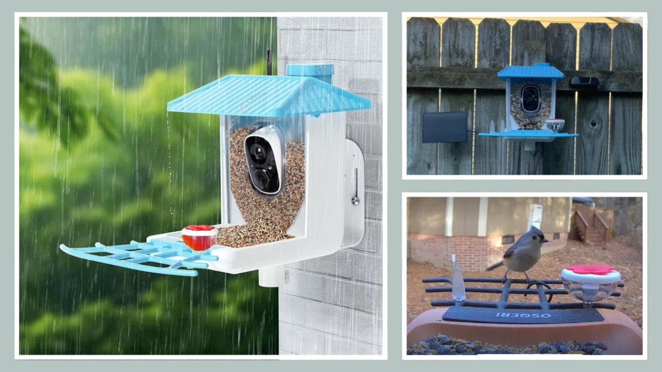 Osoeri Solar Smart Bird Feeder with AI Camera