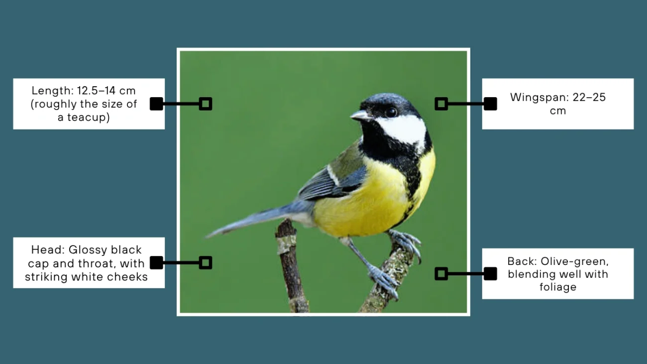 great tit Physical Characteristics