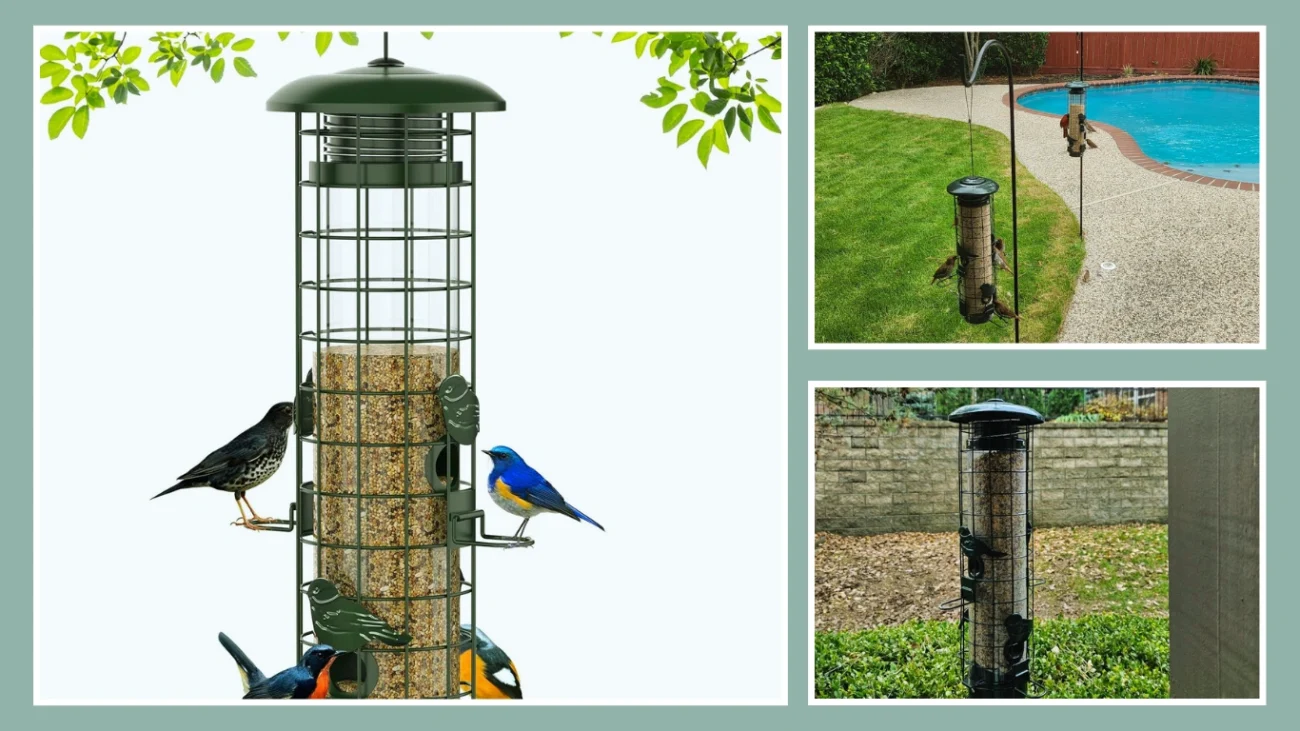 Squirrel-Resistant Weatherproof Tube Feeder
