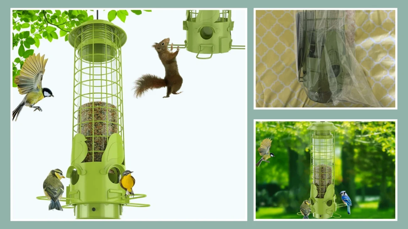 Weight-Sensitive Squirrel-Activated Bird Feeder (3 lb Capacity)