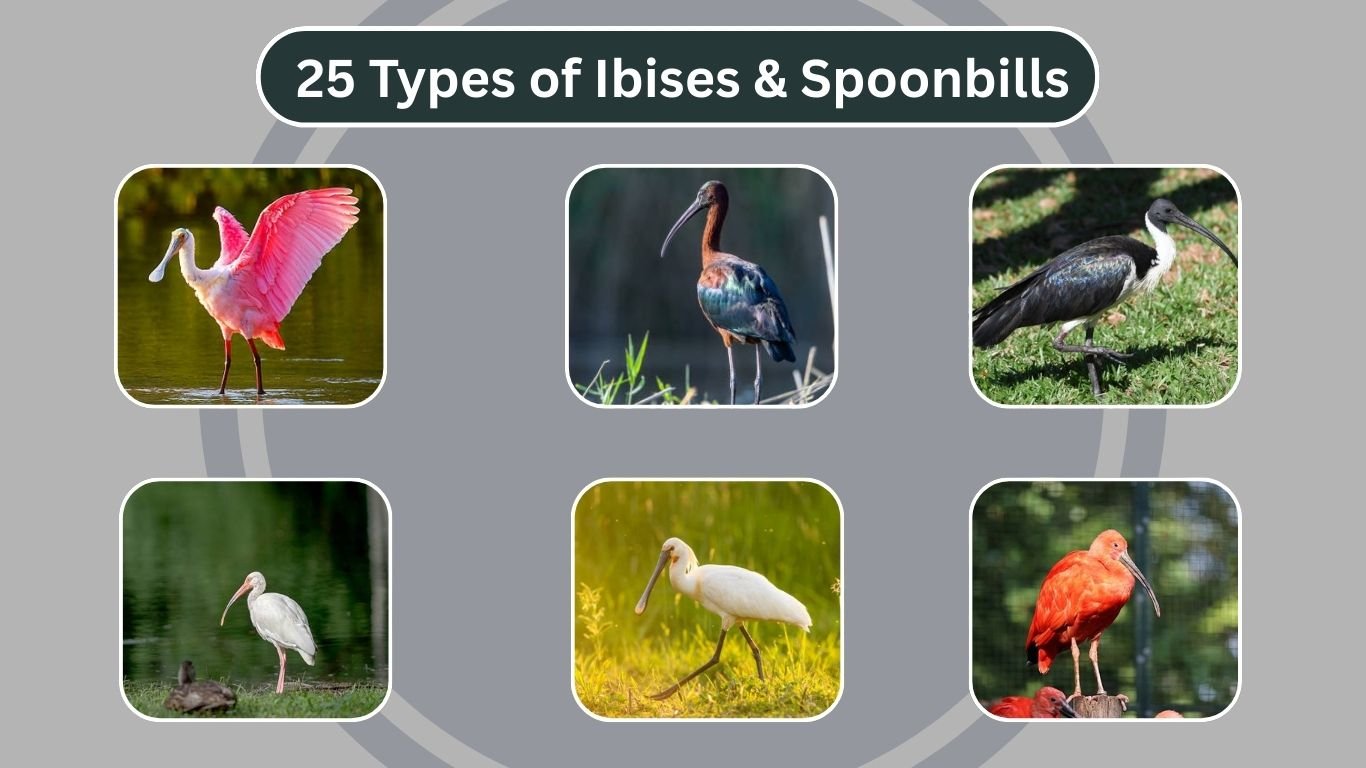 25 Types of Ibises & Spoonbills