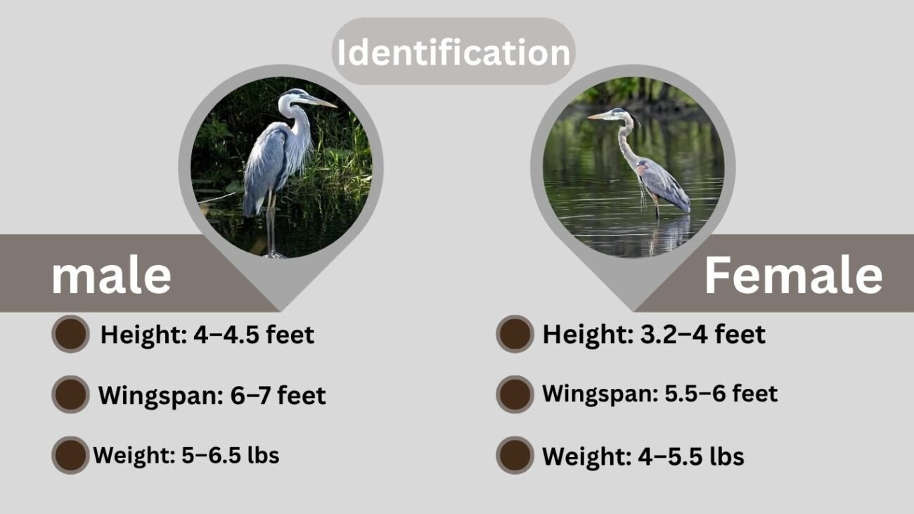 Physical Differences Between Male and Female Great Blue Herons