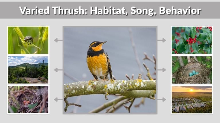 Varied Thrush: Habitat, Song, Behavior, and Identification Guide