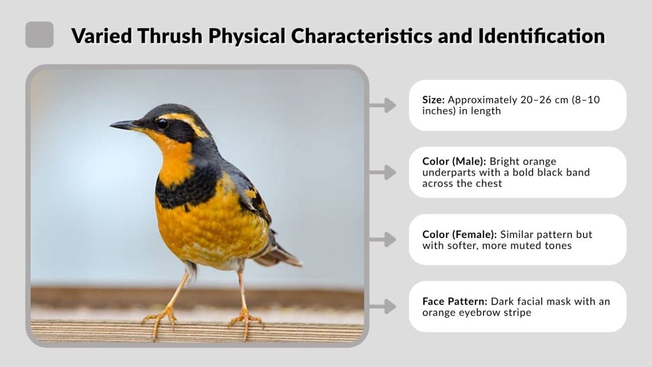 Varied Thrush Physical Characteristics and Identification