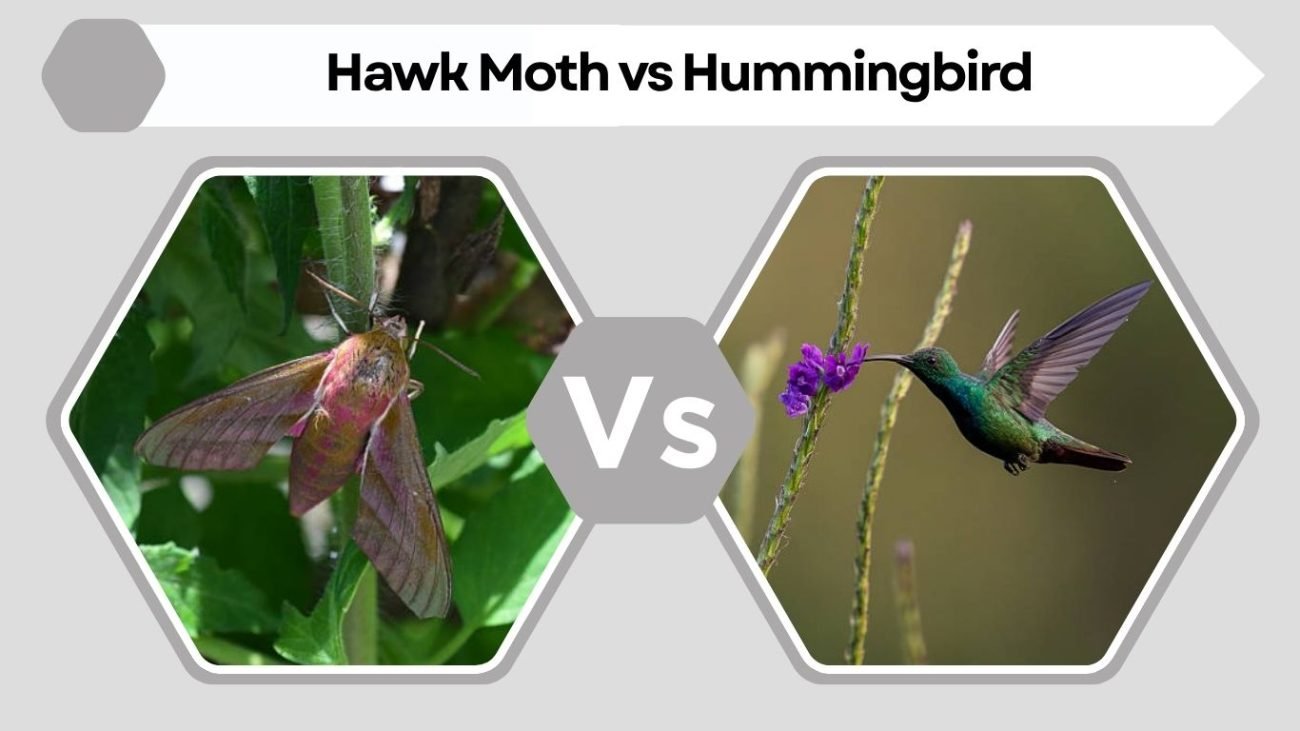 Hawk Moth vs Hummingbird