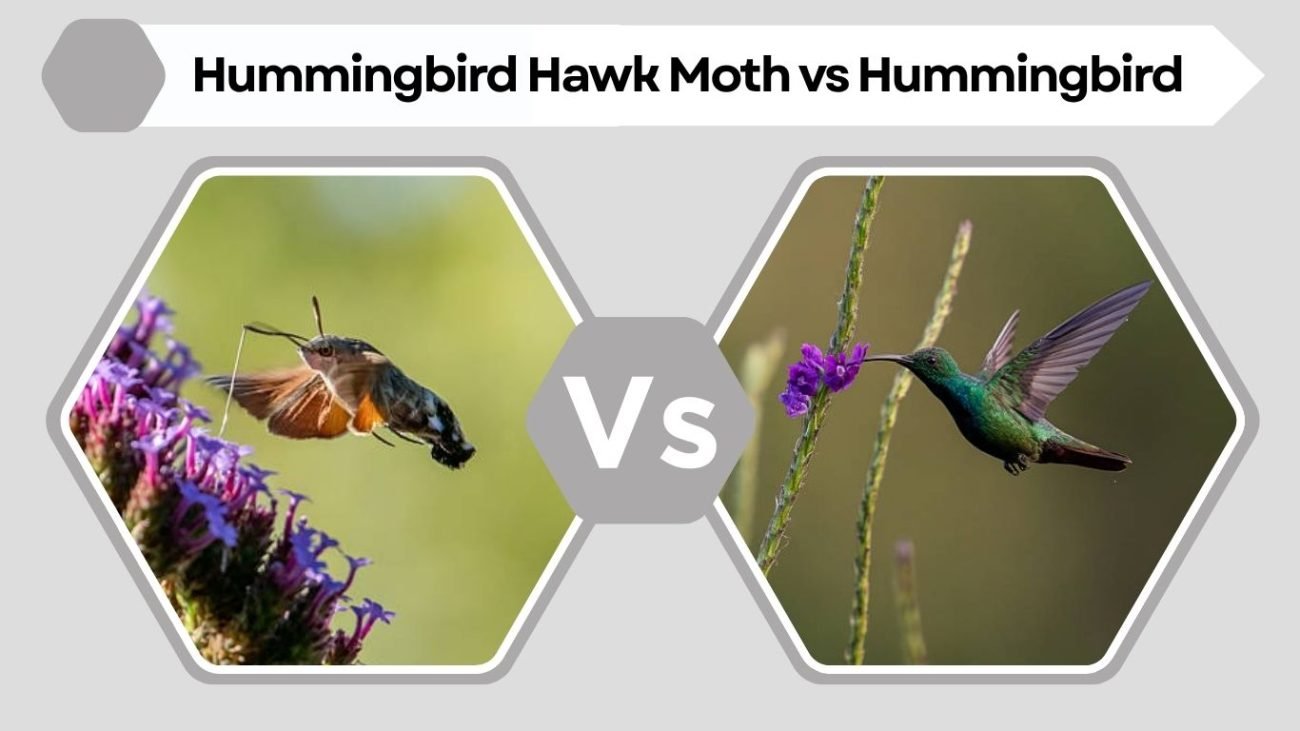 Hummingbird Hawk Moth vs Hummingbird