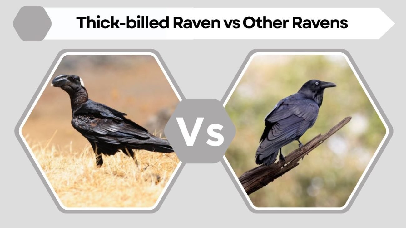 Thick-billed Raven vs Other Ravens