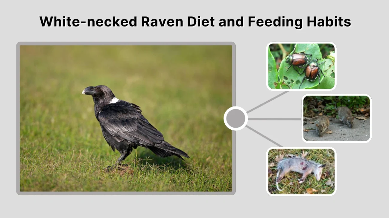 White-necked Raven Diet and Feeding Habits