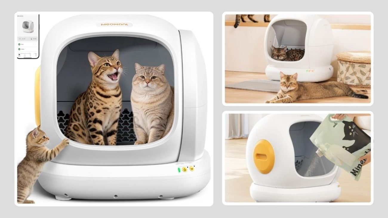 Petcove Automatic Self-Cleaning Multi-Cat Litter Box