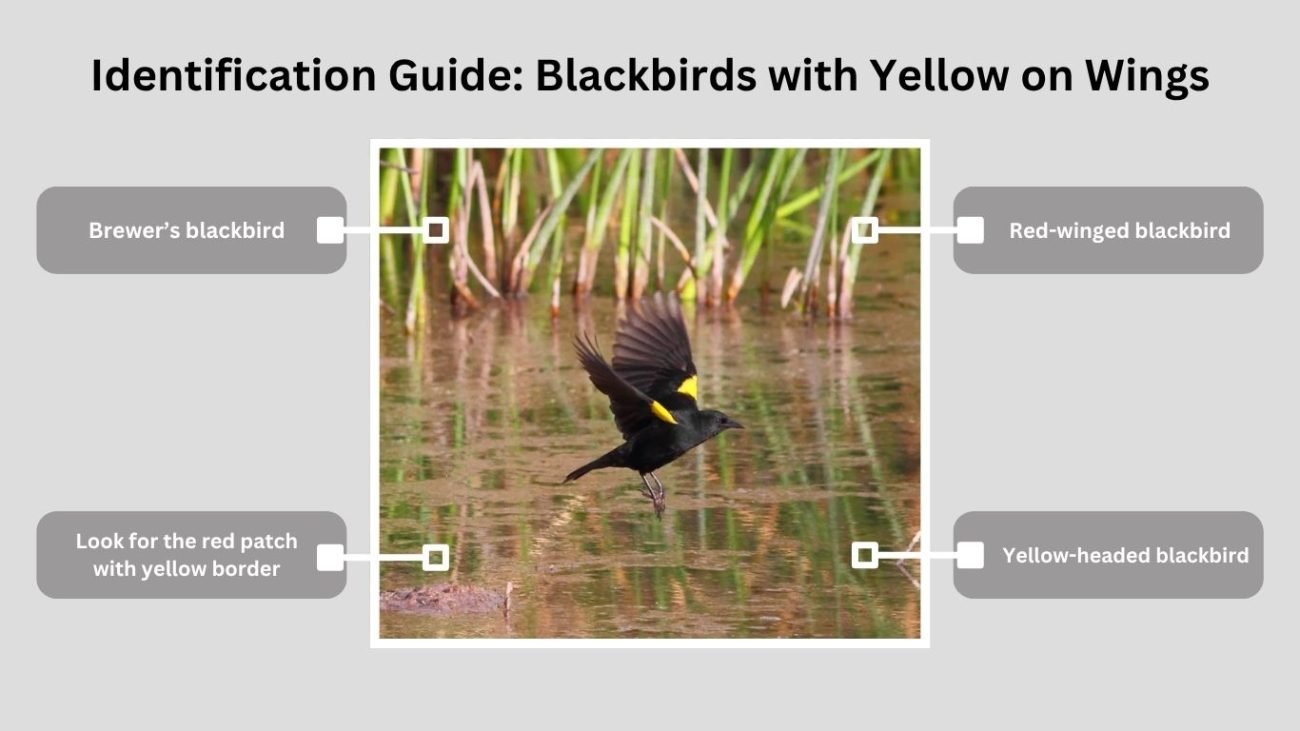 Identification Guide: Blackbirds with Yellow on Wings