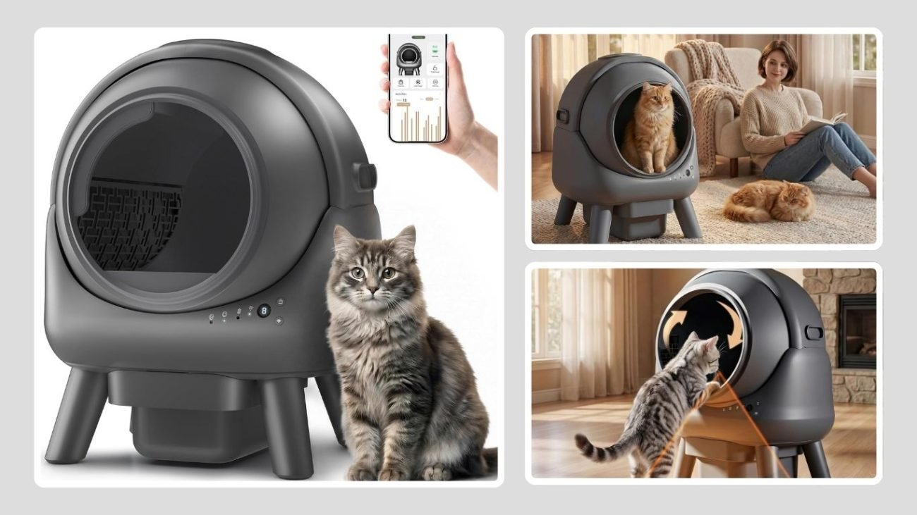 Beokeo Automatic Self-Cleaning Litter Box for Multiple Cats