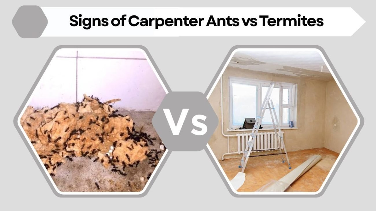 Signs of Carpenter Ants vs Termites