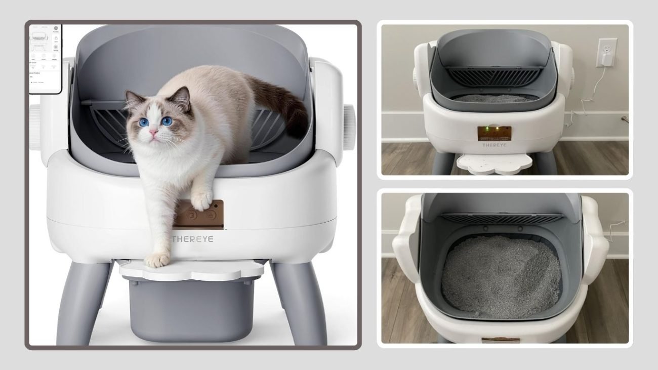 Thereye Automatic Open-Top Self-Cleaning Litter Box