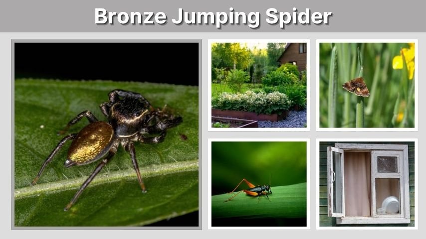 Bronze Jumping Spider: Size, Bite, Male and Female