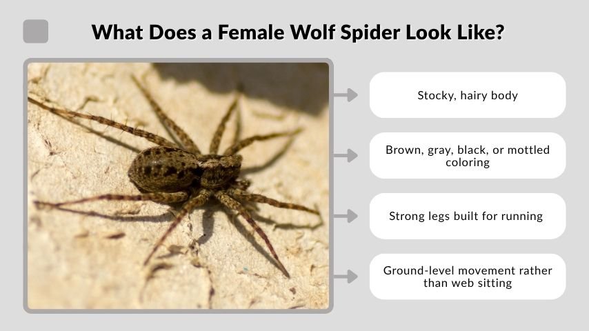 What Does a Female Wolf Spider Look Like?