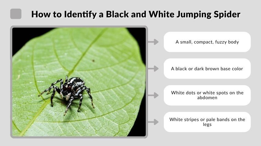 How to Identify a Black and White Jumping Spider