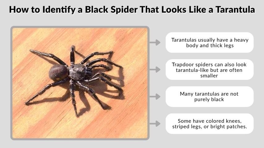 How to Identify a Black Spider That Looks Like a Tarantula