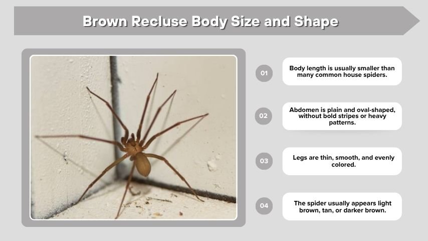 Brown Recluse Body Size and Shape