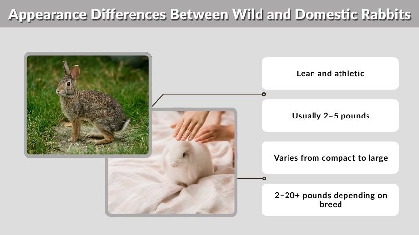 Appearance Differences Between Wild and Domestic Rabbits