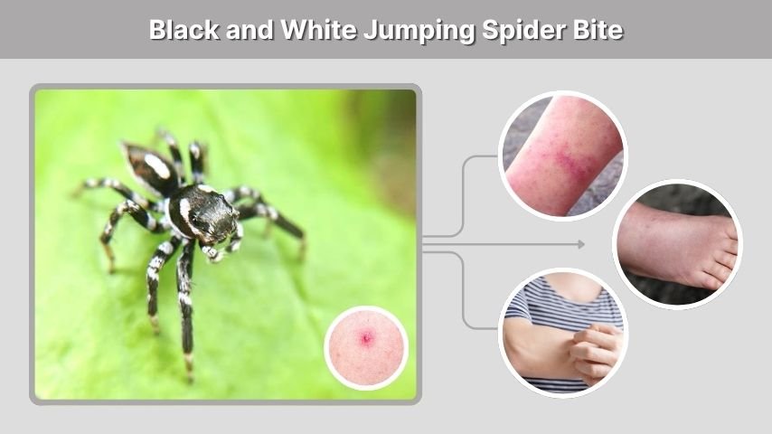 Black and White Jumping Spider Bite