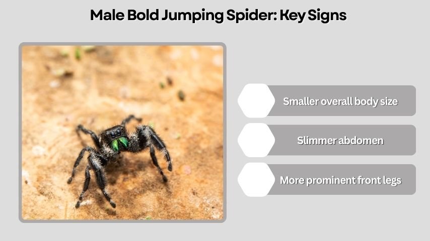 Male Bold Jumping Spider: Key Signs