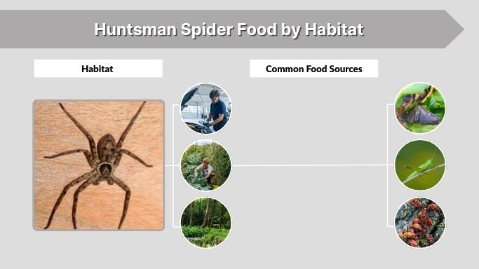 Huntsman Spider Food by Habitat