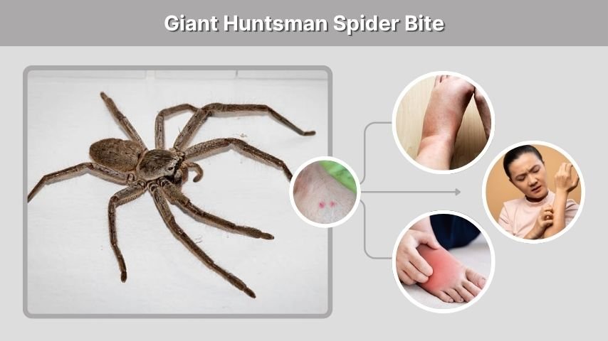 Giant Huntsman Spider Bite