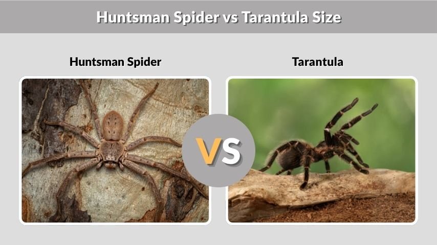 Huntsman Spider vs Tarantula Size