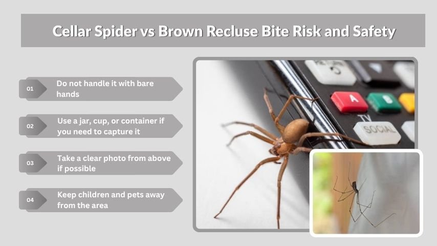 Cellar Spider vs Brown Recluse Bite Risk and Safety