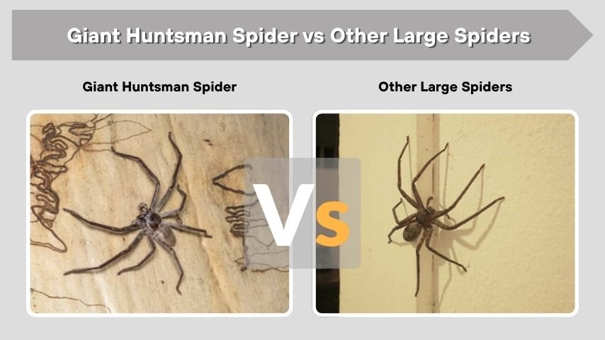 Giant Huntsman Spider vs Other Large Spiders