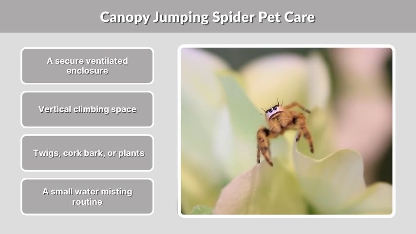 Canopy Jumping Spider Pet Care