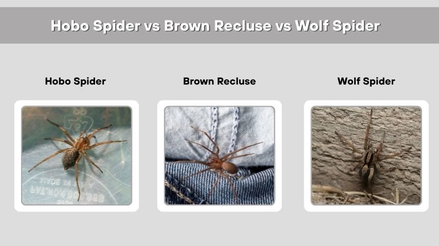Hobo Spider vs Brown Recluse vs Wolf Spider