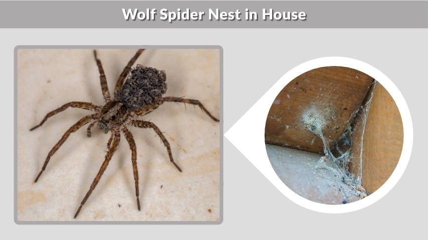 Wolf Spider Nest in House