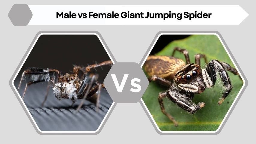 Male vs Female Giant Jumping Spider