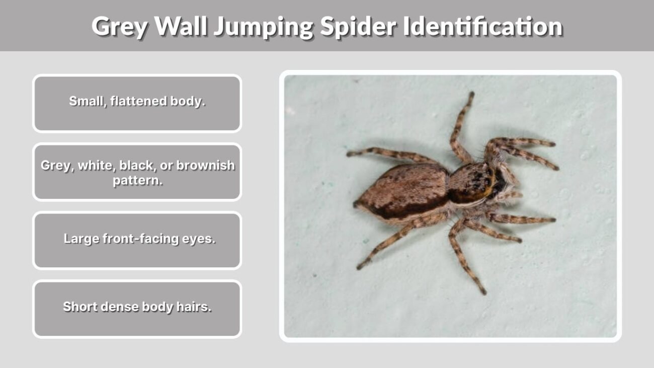 Grey Wall Jumping Spider Identification
