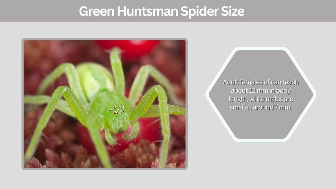 Green Huntsman Spider Size