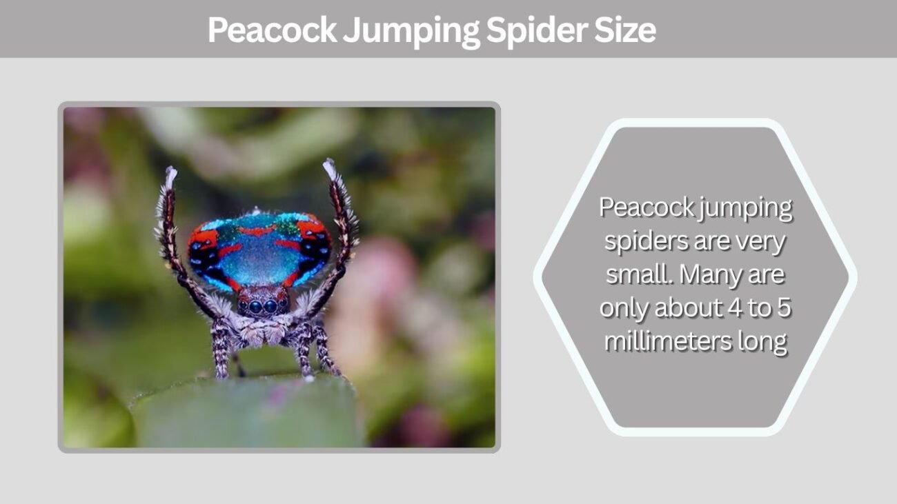 Peacock Jumping Spider Size