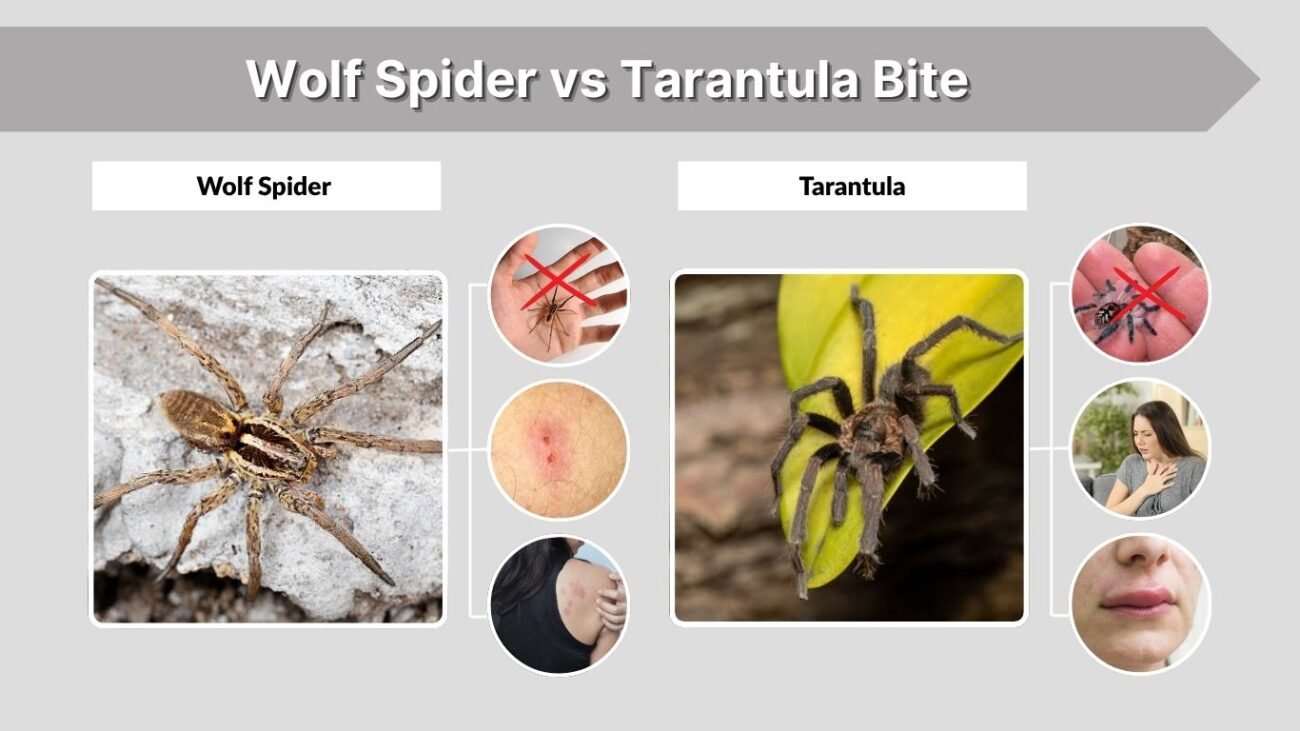 Wolf Spider vs Tarantula Bite