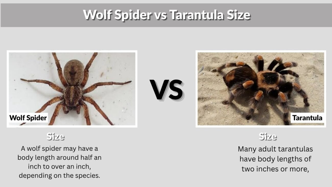 Wolf Spider vs Tarantula Size