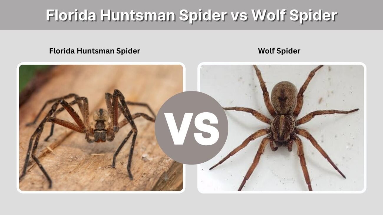 Florida Huntsman Spider vs Wolf Spider