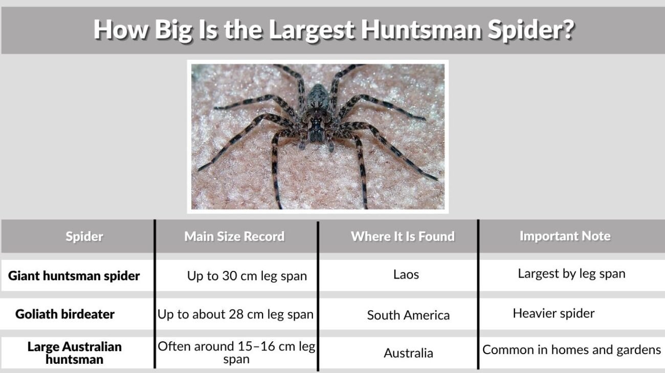 How Big Is the Largest Huntsman Spider?